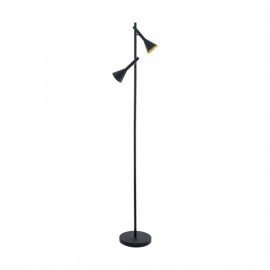 Eglo-Cortaderas F/L 2x5W 3000K GU10 Led Black / Gold Floor Light